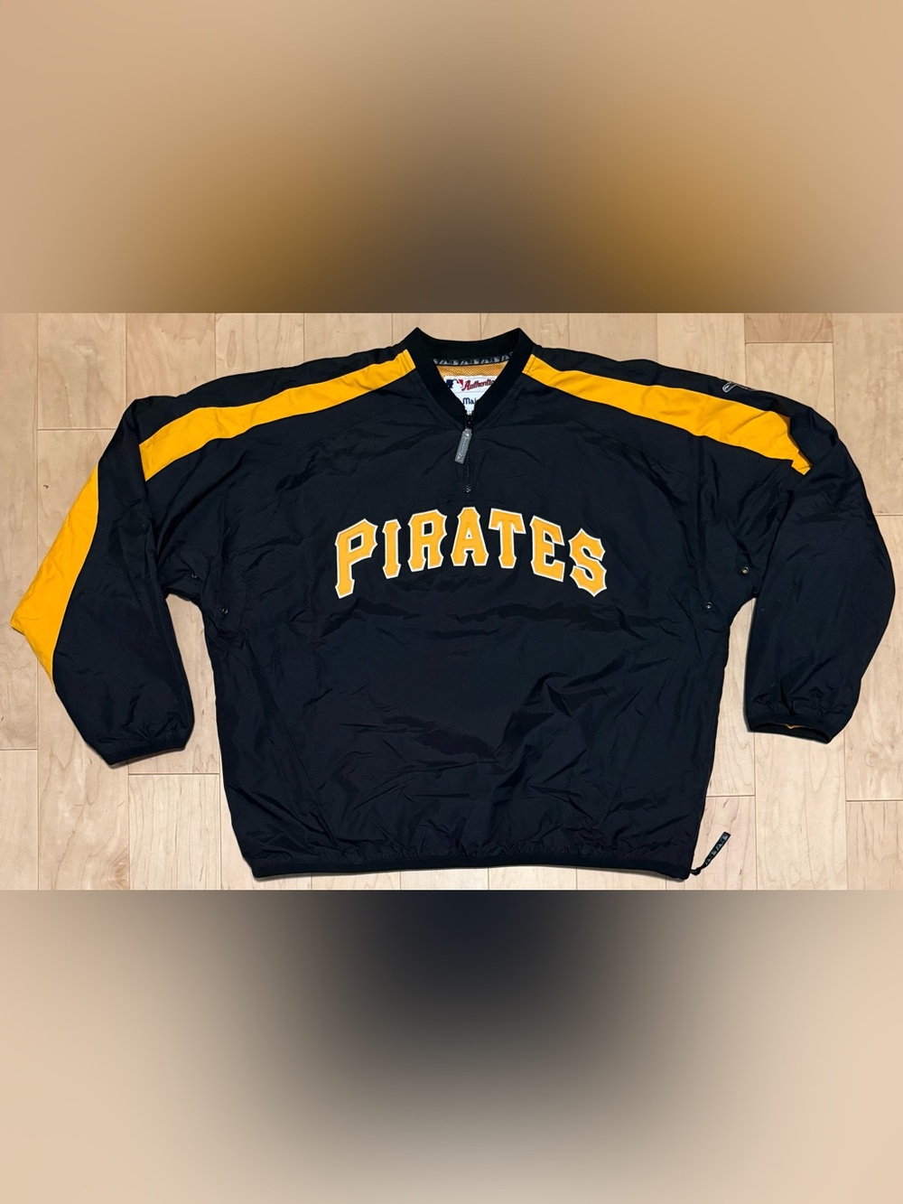 Pittsburgh Pirates MLB Majestic Authentic 1/4 Zip Windbreaker Pullover 2XL XXL